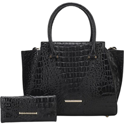 MKF Collection Viridiana Croc Tote Bag & Set - Croco Black