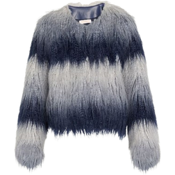 Ramy Brook Samuel Faux Fur Coat - Navy Ombre