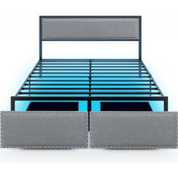 Costway Bed Frame With LED Lights Queen