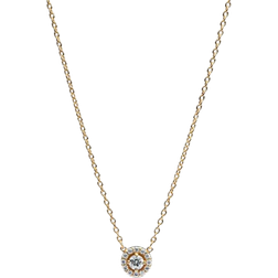 Pandora Round Pavé Halo Pendant Necklace - Gold/Transparent