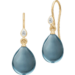 Julie Sandlau Prima Ballerina Earrings - Gold/London Blue/Transparent