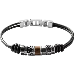 Fossil Rondell Bracelet - Black/Silver/Brown