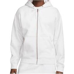 Nike Solo Swoosh Men's Full-Zip Hoodie - Birch Heather/White