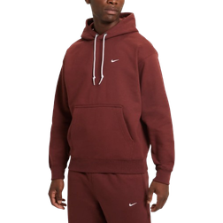 Nike Solo Swoosh Men's Fleece Pullover Hoodie - Dark Pony/White