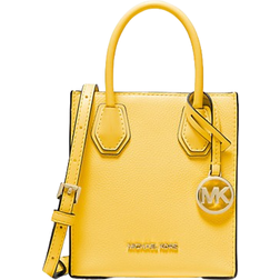 Michael Kors Mercer Extra Small Pebbled Leather Crossbody Bag - Daisy Yellow