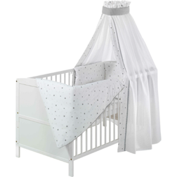 Schardt Conny Bed with Mattress Little Stars Grey 75x144cm