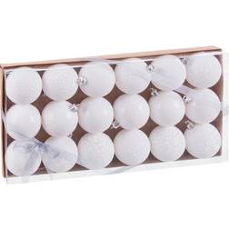 BigBuy Home Set of Plastic Balls White Julgranspynt 18st