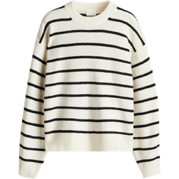 H&M Knitted Jumper - Cream/Striped