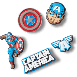 Crocs Captain America Jibbitz Charms 5-Pack