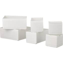 IKEA Skubb White Storage Box 6pcs