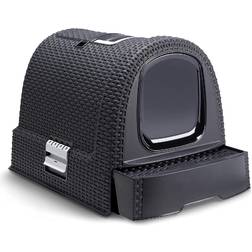 Curver Hooded Cat Litter Box 51x38.5x39.5 Anthracite 400460