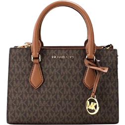 Michael Kors Sheila Small Faux Saffiano Leather Satchel - Brown