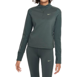 Nike Nike Pro Therma-FIT Top Met Korte Rits - Groen