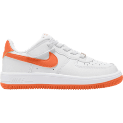 Nike Force 1 Low EasyOn PSV - White/White/Safety Orange