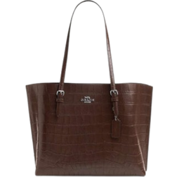 Coach Mollie Tote Bag - Novelty Leather/Silver/Maple