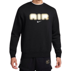 Nike Men's Air Fleece Crew-Neck Sweatshirt - Black