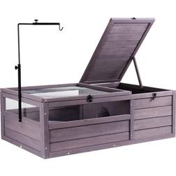 VEVOR Skildpadde Habitat Træskildpaddehus 38x24x13in