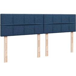 vidaXL Box Spring Con Colchón Tela Azul 180x200 cm Cama Continental