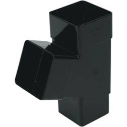 FloPlast Black 65mm Square Downpipe Branch