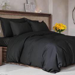 CGK Unlimited Extra Soft Queen 90" x 90" Duvet Cover Black (228.6x228.6cm)