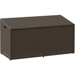 vidaXL Opbevaringsboks Til Haven 110 x 50 x 58 cm Polyrattan Brun