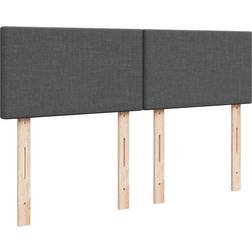 vidaXL Ramsäng Med Madrass Mörkgrå 160x200 cm Kontinentalsäng