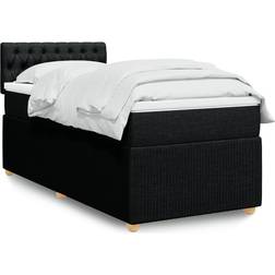 vidaXL Ramsäng Med Madrass Svart 90x190 cm Kontinentalsäng