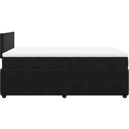 vidaXL Med Madras 120x190 cm Velour Sort Kontinentalseng