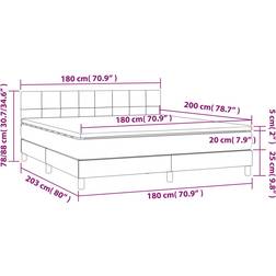 vidaXL Boxspring Met Matras Stof Crèmekleurig 180x200 cm