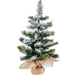 Blooming Green/White Christmas Tree 50cm