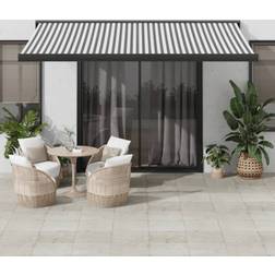 vidaXL Foldemarkise 4 x 3 m Stof og Aluminium