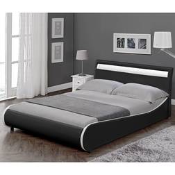 Corium Matrimoniale Imbottito Curvo 180x200 cm Letto con Struttura