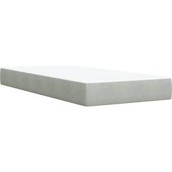 vidaXL Med Madras 90x200 cm Fløjl Lysegrå Kontinentalseng