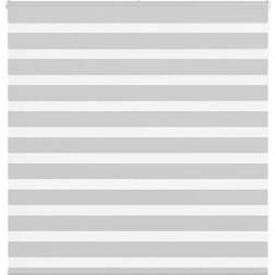 vidaXL Zebragardin Lysegrå 145x100 cm Stofbredde 140,9 cm Polyester