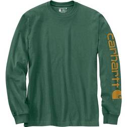 Carhartt Men's Loose Fit Heavyweight Long Sleeve Graphic T-Shirt - Frosted Balsam Heather