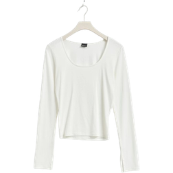 Gina Tricot Bluse Agnes 16981 Weiß Slim Fit