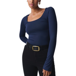 Gina Tricot Soft Touch Jersey Top - Sininen