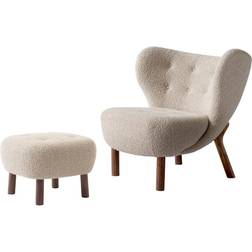 &Tradition Little Petra VB1 Beige/Walnut Fåtölj 75cm 2st