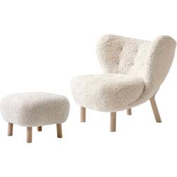 &Tradition Little Petra VB1 Cream/Oak Armchair 75cm 2pcs