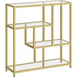 Vasagle 4-Tier Pale Gold/Transparent Book Shelf 103cm