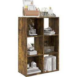 Homcom 3 Tier Rustic Brown Book Shelf 91.5cm