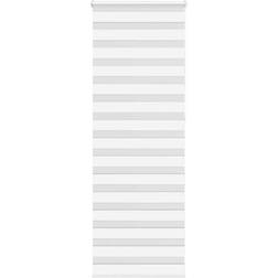 vidaXL Rullgardin Zebra Vit 70x230 cm Tyg 65,9 cm Polyester