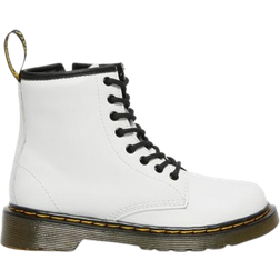 Dr. Martens Junior 1460 Leather Lace Up Boots - White/Romario