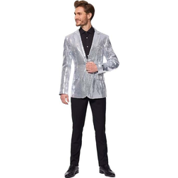 OppoSuits Silver Sequins Suitmeister Blazer Gray