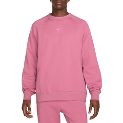 Nike Men's Fleece CS Crew Sweatshirt - Desert Berry/Elemental Pink