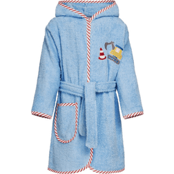 Playshoes Excavator Terrycloth Bathrobe - Bagger Blue (340017)