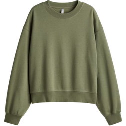 H&M Loose Fit Sweatshirt - Khaki Green