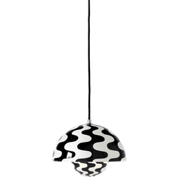 &Tradition Flowerpot VP1 Black/White Pendant Lamp ∅ 23cm