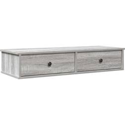 vidaXL Engineered Wood Gray Sonoma Wall Shelf 100cm