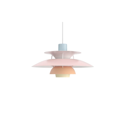 Louis Poulsen PH 5 Pastels Blue/Rose/Peach Pendant Lamp ∅ 50cm